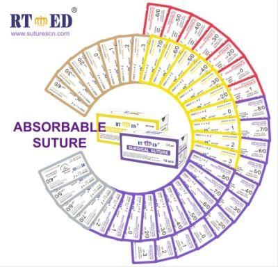Haidike Absorbable Surgical Suture with Sharp Needle PGA/Pgla