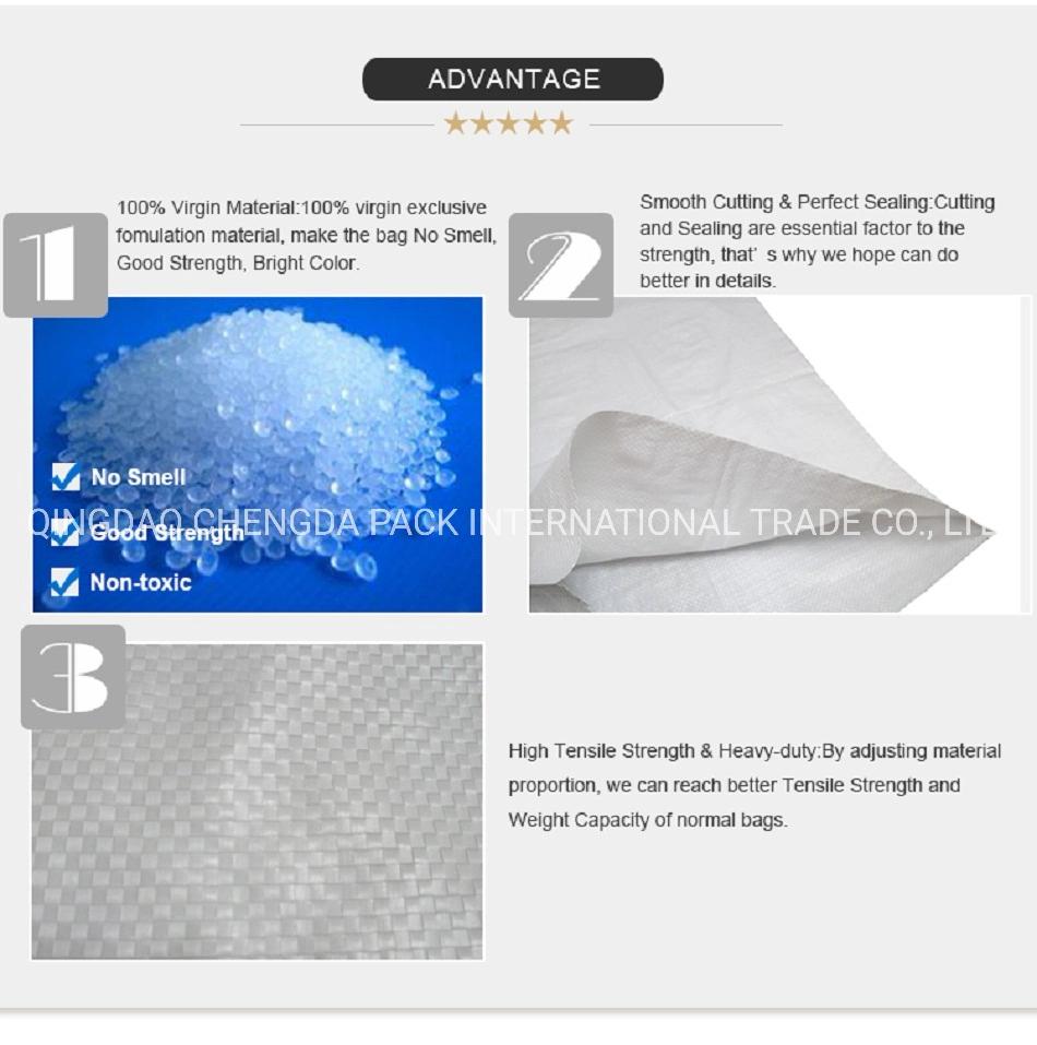 25kg 50kg PP Woven Polypropylene Corn Starch Empty Organic Fertilizer Grain Rice Feed Sugar Jute Recyclable PP Woven Sack Bag