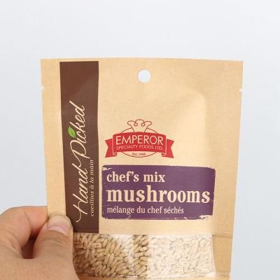 Biodegradable Kraft Paper Digital Printing Stand up Zipper Packaging Bag