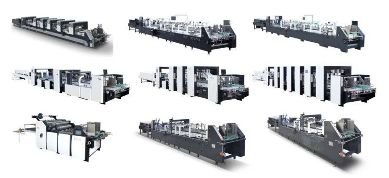 Automatic Paper Box Gluer Folding Machine Paper Lunch Box Making Machine