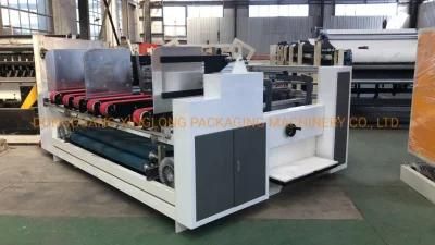 Semi Automatic Two Pieces Paper Packaging Gluing Folding Machine