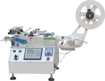 Fully Automatic Hot Cold Knife Nylon Webbing Tape Ribbon Label Cutter / Clothes Washing Care Label Cutting Machine Jq3010